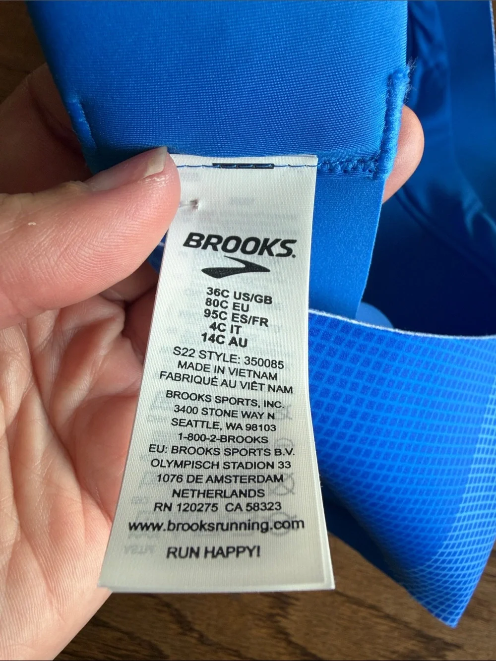 Brooks Seamless Molded Sports Bra - Bright Blue